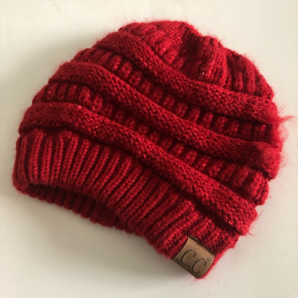 C.C. Ribbed Sequin Beanie - Picture 2 of 7